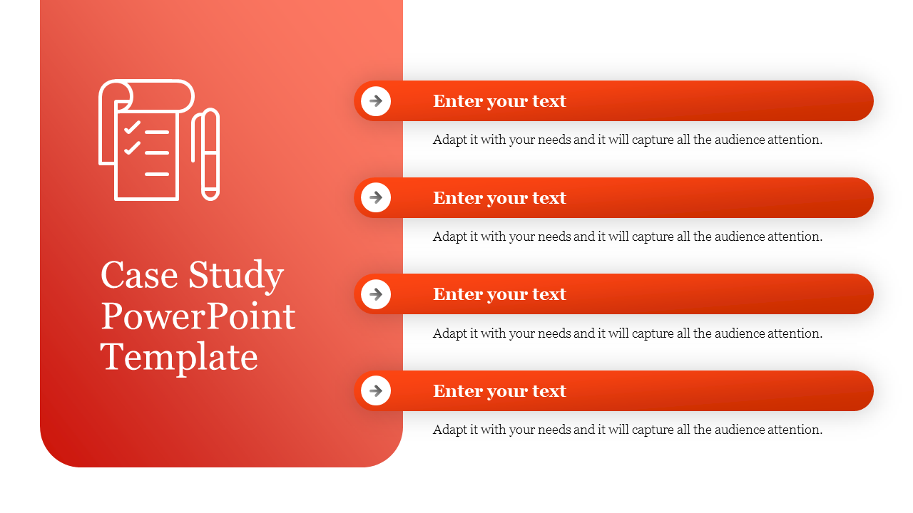 Case Study PowerPoint Template-4-Red